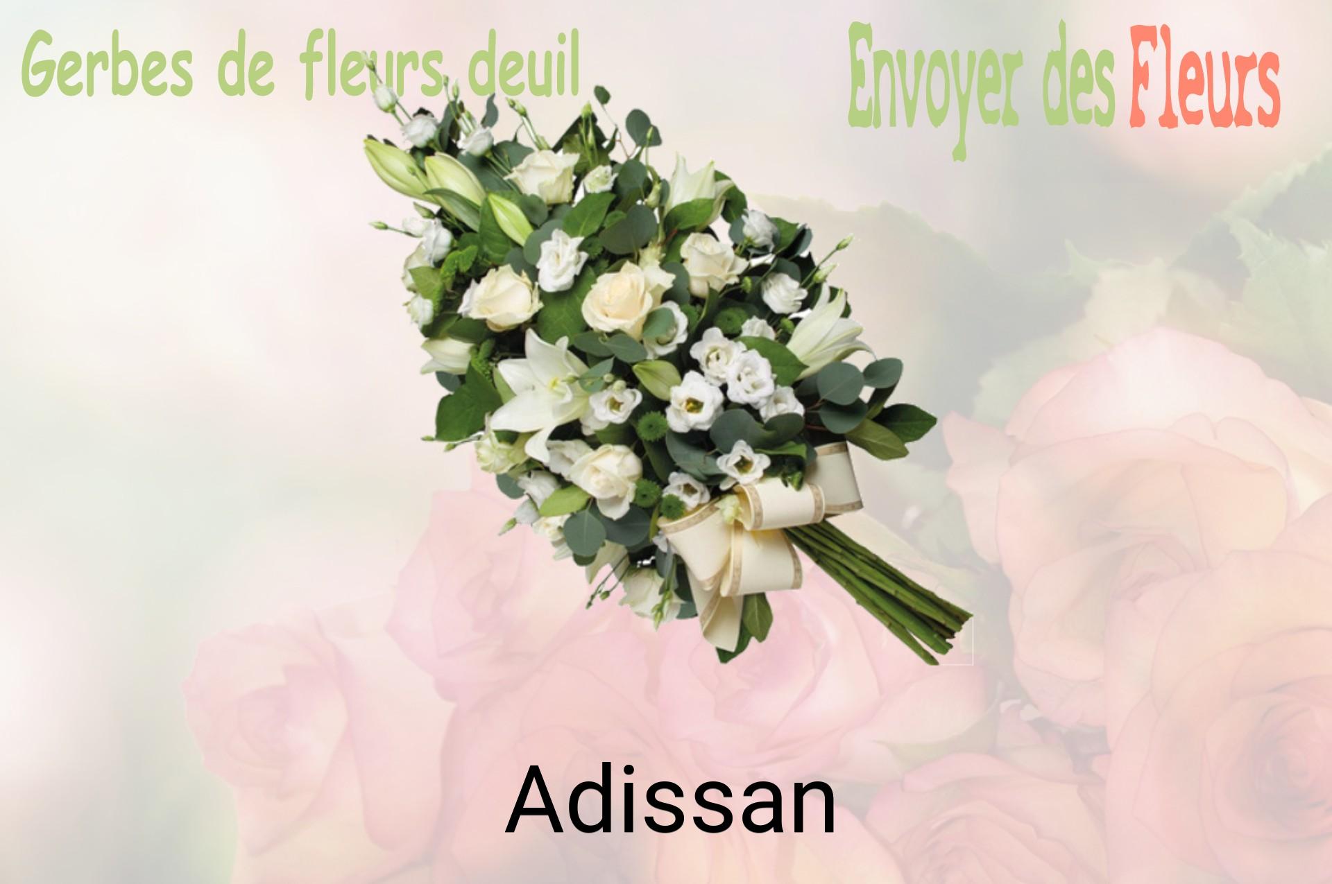 Gerbe de fleurs de deuil livrée à Adissan